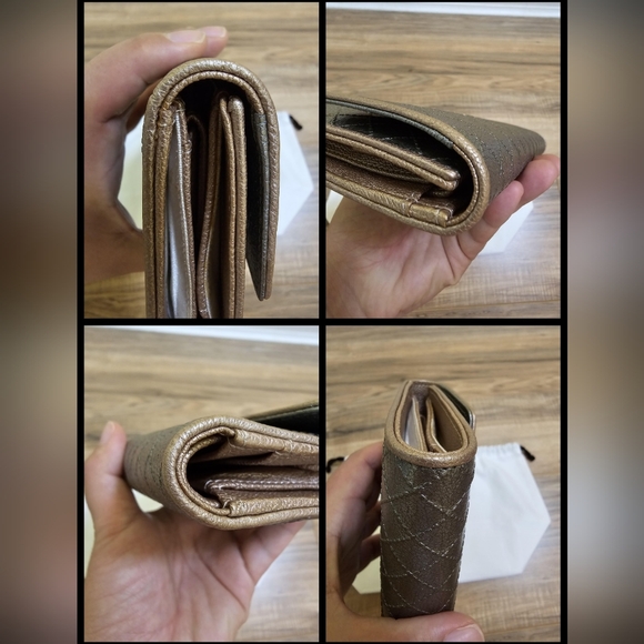 🎉🎉HOST PICK🎉🎉CHANEL Bicolore CC Logo Metallic Leather Long Trifold Wallet - Picture 4 of 16